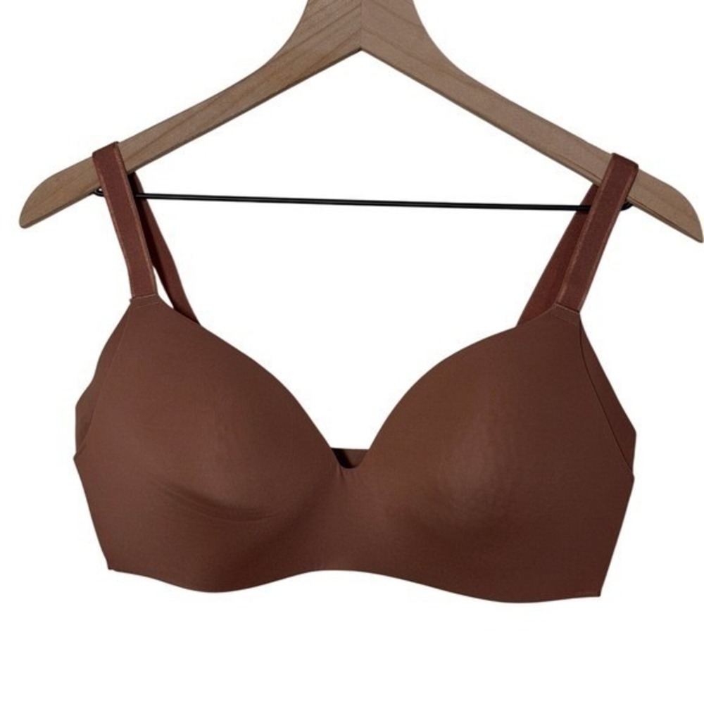 Knix Seamless Wirefree Bra 36D Brown Comfort Stretch‎ Adjustable Straps